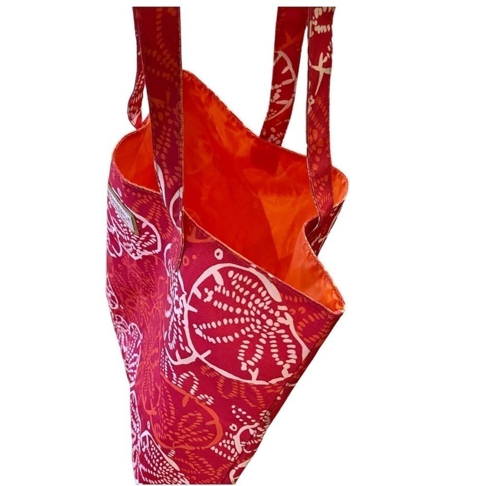 LILLY PULITZER for Estee Lauder Sand Dollar Tote Pink/Orange - Picture 3 of 9